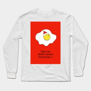 Eggs-cellent Christmas Card Long Sleeve T-Shirt